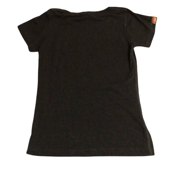 Superdry Small Short Sleeve Shirt Dark Grey with Wheels & Wings - Picture 3 of 5